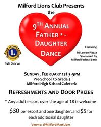 Milford Lions Club 9th Annual Father Daughter Dance