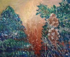 Try it Thursdays: Impressionistic Winter Pine Tree