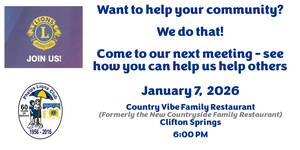 Phelps Lions Club Meeting