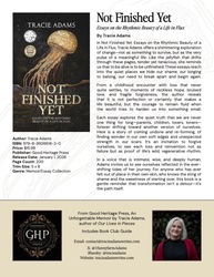 Author Book Signing, Tracie Adams, Not Finished Yet, Tuesday Feb 3 5-7pm