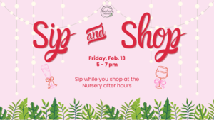 Sip and Shop at Kerby's Nursery on February 13, 2026