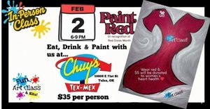 In-Person Fun Art Class – Paint Red at Chuy's in Tulsa