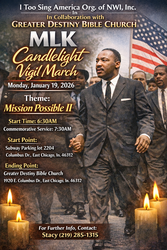 Annual Dr. Martin Luther King Jr. Candlelight Vigil March to be held January 19, 2026 East Chicago