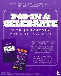 Celebrate National Popcorn Day At Indiana Emagine Theaters