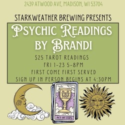 Psychic Tarot Card Readings at Starkweather Brewery - Friday, Janaury 23rd