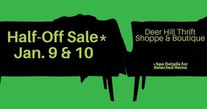 Half Price on Selected Items at Deer Hill Thrift Shop & Boutique