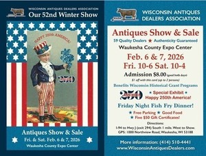 52nd Winter Wisconsin Antiques Dealers Association Show & Sale