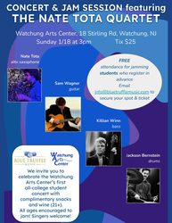 Jam Concert and Jam Session: 1st All College Jazz Concert and Jam Session - Nate Tota Quartet