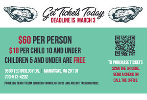 Kena Shriners - Oyster Roast - All You Can EAT !