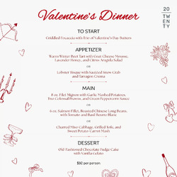 Valentine’s Day Dinner at 20|Twenty