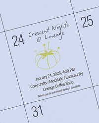 Crescent Simples Craft Night at Lineage Coffee Shop