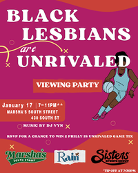 Black Lesbians are Unrivaled Viewing Party at Marsha’s