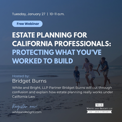 Estate Planning for California Professionals Webinar
