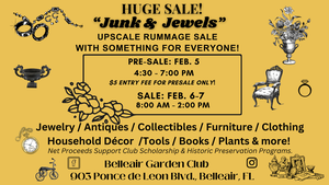 Belleair Garden Club Annual "Junk & Jewels Sale"