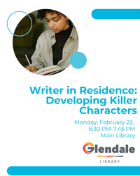 Writer in Residence Workshop: Developing Killer Characters