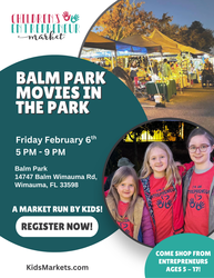 Kids Market at Movies in the Park Balm