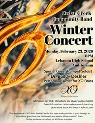 Cedar Creek Community Band 2026 Winter Concert