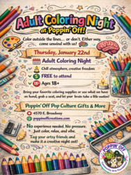 Adult Coloring Night @ Poppin' Off