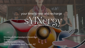 sYINergy:  Yin Yoga + Sound Bath Experience Sunday Mornings at Hacienda del Sol