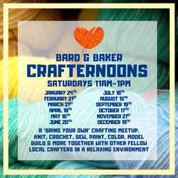 Crafternoons in the Cottage at Bard & Baker: A Bring Your Own Crafting Meetup in Troy