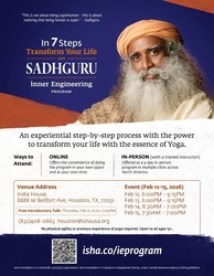 Inner Engineering In-person (Houston) 12th Feb - 15th Feb