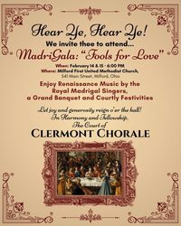 Clermont Chorale hosts MadriGala: Fools for Love, a Valentine's feast of Song, Laughter, and Romance
