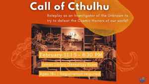 Call Of Cthulhu: Session Three (Registration Required)