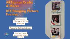 ARTgenta Crafts And More: DIY Hanging Picture Frames (Registration Required)