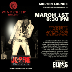 Jesse Garron's Tribute to Elvis at Wind Creek Casino
