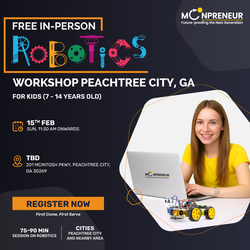 In-Person Free Robotics/Math Workshop for Kids at Peachtree City, GA  (7-14)