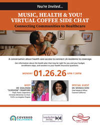 Music, Health & You! Virtual Coffee Side Chat Connecting Communities to Healthcare