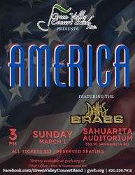 Green Valley Concert Band presents "America" with guest Dallas Brass Sunday