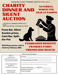 Charity Dinner and Silent Auction Benefit for Frankies Furry Friends!