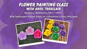 Urban South Hosts Valentine's Flower Painting Class
