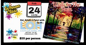 "Walk in the Rain" Art Class (Claremore) Paint with a purpose! 🎨 Join our "Walk in the Rain" Fun$Ra