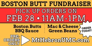 Mt. Hebron UMM Boston Butt Fundraiser
