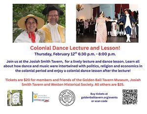 Colonial Dance Lecture and Lesson