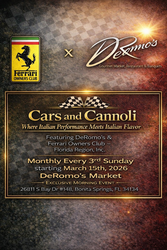 Cars & Cannoli at DeRomos