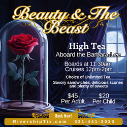 Beauty and the Beast Themed High Tea Aboard the Barbarba Lee