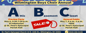 BIG YARD SALE to Benefit Wilmington Boys Choir