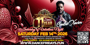 Dance Saturdays Valentines Bash - Dance to Romance, Live Hot Salsa Band, Bachata y Mas