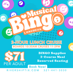 Musical Bingo Cruise on the Barbara Lee – Hosted by St. Johns Rivership Co.