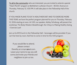 Community Event - Healthier Diet and Exercise Seminar