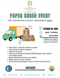 Paper Shred Event (For Lexington County Residents ONLY)
