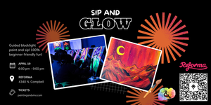 Sip and Glow – Blacklight Paint Party