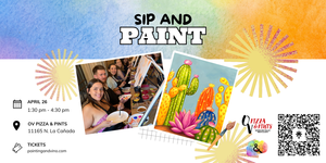 Neon Cacti Paint and Sip at OV Pizza