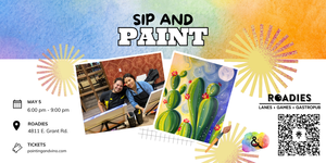 Starry Cactus Paint and Sip at Roadies