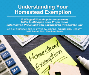 Understanding Your Homestead Exemption: Multilingual Workshop for Homeowners