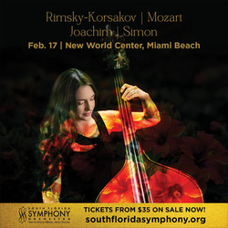 South Florida Symphony Orchestra Presents Joachim, Simon, Mozart and Rimsky-Korsakov in Miami Beach