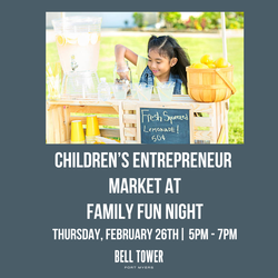 BELL TOWER WILL HOST CHILDREN’S ENTREPRENEUR MARKET